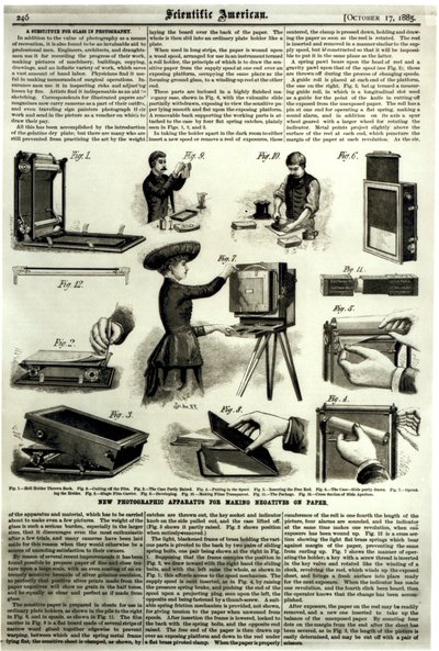 New photographic apparatus for making negatives on paper, from 
